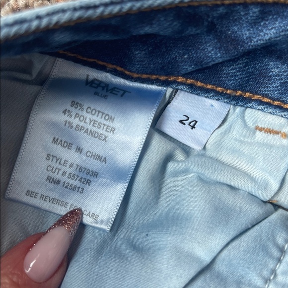 VERVET BY FLYING MONKEY Blue Flare Jeans NWOT 24 - Picture 6 of 9